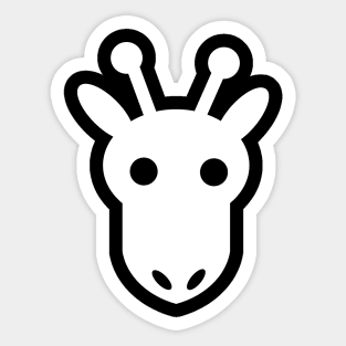 Shapes of Majesty - Black and White Giraffe Sticker